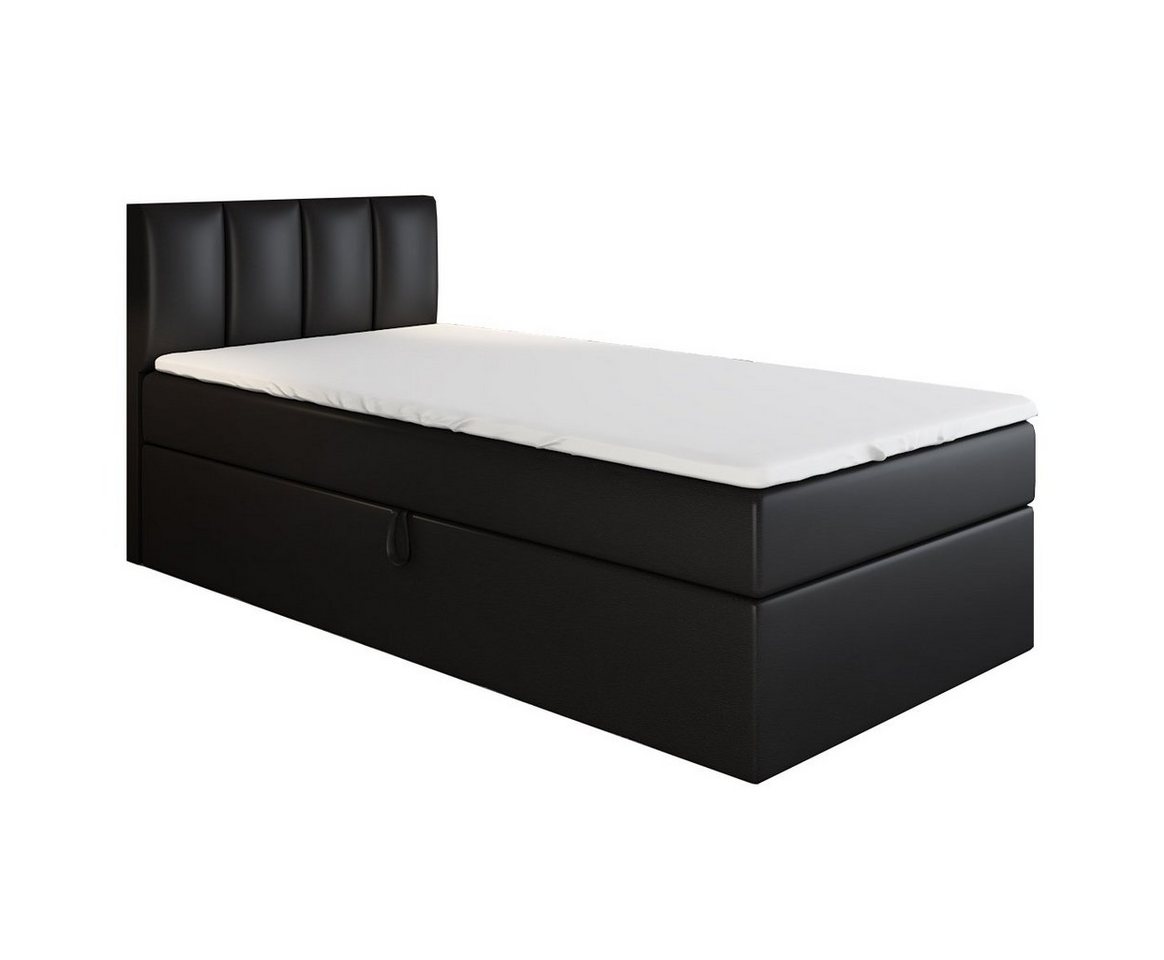 A&J MöbelLand GmbH Boxspringbett Einzelbett Gunnar mit Bettkasten, Topper und gepolstertem Kopfteil. (Boxspringbett mit Bettkasten und gepolstertem Kopfteil. Inclusive Topper !, TOP ANGEBOT), Länge 208 cm Höhe 106 cm A&J MöbelLand GmbH Boxspringbett Einzelbett Gunnar mit Bettkasten, Topper und gepolstertem Kopfteil. (Boxspringbett mit Bettkasten und gepolstertem Kopfteil. Inclusive Topper !, TOP ANGEBOT), Länge 208 cm Höhe 106 cm von A&J MöbelLand GmbH
