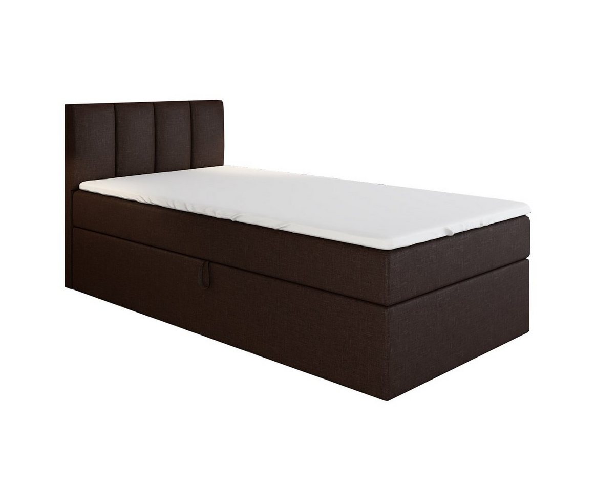 A&J MöbelLand GmbH Boxspringbett Einzelbett Gunnar mit Bettkasten, Topper und gepolstertem Kopfteil. (Boxspringbett mit Bettkasten und gepolstertem Kopfteil. Inclusive Topper !, TOP ANGEBOT), Länge 208 cm Höhe 106 cm A&J MöbelLand GmbH Boxspringbett Einzelbett Gunnar mit Bettkasten, Topper und gepolstertem Kopfteil. (Boxspringbett mit Bettkasten und gepolstertem Kopfteil. Inclusive Topper !, TOP ANGEBOT), Länge 208 cm Höhe 106 cm von A&J MöbelLand GmbH