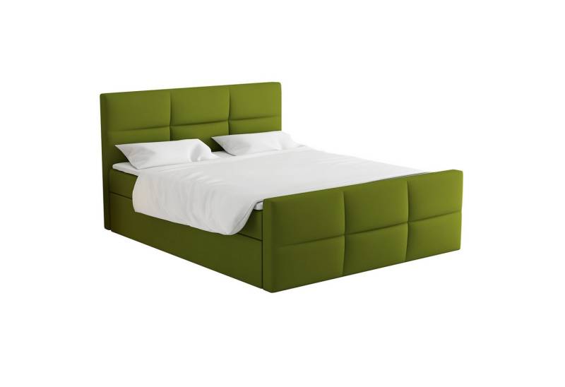 A&J MöbelLand GmbH Boxspringbett HAKI mit 2 Bettkästen, Bonell-Matratze. (Boxspringbett mit Bettkasten und gepolstertem Kopfteil. Inclusive Topper !, TOP ANGEBOT), Länge 216 cm Höhe 106 cm A&J MöbelLand GmbH Boxspringbett HAKI mit 2 Bettkästen, Bonell-Matratze. (Boxspringbett mit Bettkasten und gepolstertem Kopfteil. Inclusive Topper !, TOP ANGEBOT), Länge 216 cm Höhe 106 cm von A&J MöbelLand GmbH