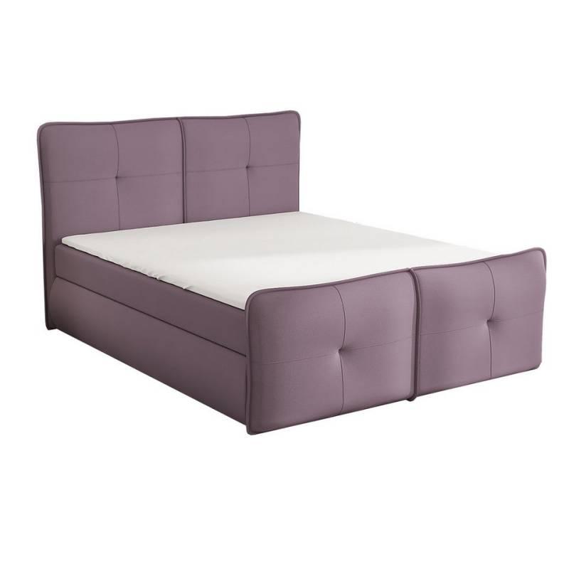 A&J MöbelLand GmbH Boxspringbett HALL mit 2 Bettkästen, Bonell-Matratze und Topper. (Boxspringbett mit Bettkasten und gepolstertem Kopfteil. Inclusive Topper !, TOP ANGEBOT), Länge 216 cm Höhe 106 cm von A&J MöbelLand GmbH