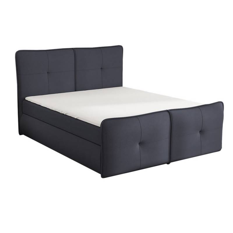 A&J MöbelLand GmbH Boxspringbett HALL mit 2 Bettkästen, Bonell-Matratze und Topper. (Boxspringbett mit Bettkasten und gepolstertem Kopfteil. Inclusive Topper !, TOP ANGEBOT), Länge 216 cm Höhe 106 cm von A&J MöbelLand GmbH