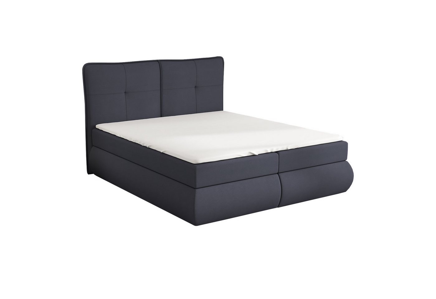 A&J MöbelLand GmbH Boxspringbett HEDIN mit Bettkasten, Topper und gepolstertem Kopfteil. (Boxspringbett mit Bettkasten und gepolstertem Kopfteil. Inclusive Topper !, TOP ANGEBOT), Länge 208cm Höhe 106 cm von A&J MöbelLand GmbH