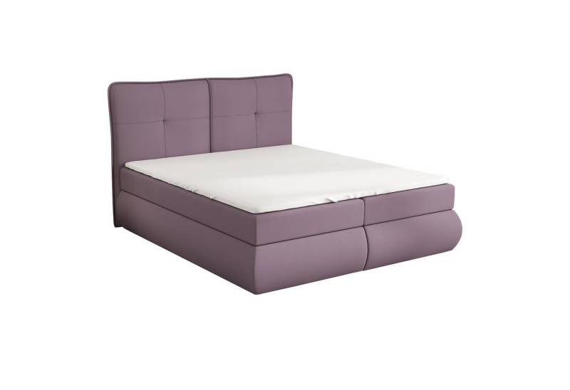 A&J MöbelLand GmbH Boxspringbett HEDIN mit Bettkasten, Topper und gepolstertem Kopfteil. (Boxspringbett mit Bettkasten und gepolstertem Kopfteil. Inclusive Topper !, TOP ANGEBOT), Länge 208cm Höhe 106 cm von A&J MöbelLand GmbH