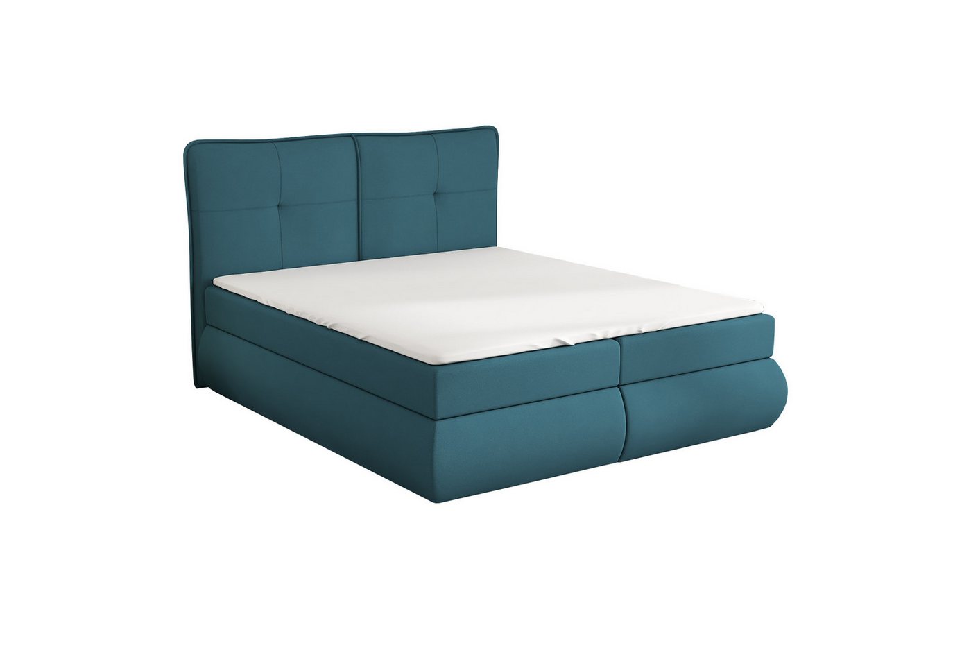 A&J MöbelLand GmbH Boxspringbett HEDIN mit Bettkasten, Topper und gepolstertem Kopfteil. (Boxspringbett mit Bettkasten und gepolstertem Kopfteil. Inclusive Topper !, TOP ANGEBOT), Länge 208cm Höhe 106 cm von A&J MöbelLand GmbH