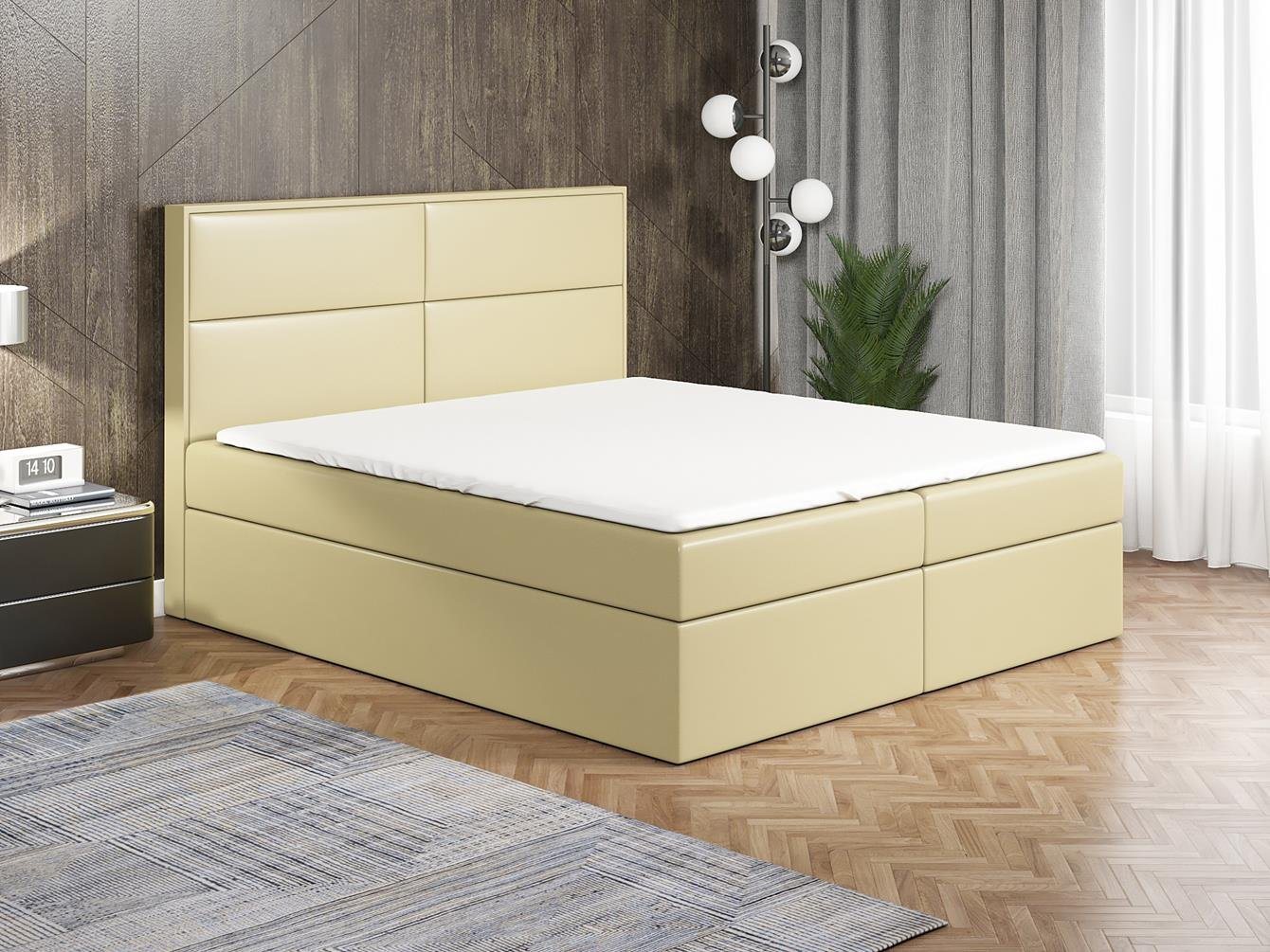 A&J MöbelLand GmbH Boxspringbett HOPP mit 2 Bettkästen, Bonell-Matratze und Topper. von A&J MöbelLand GmbH