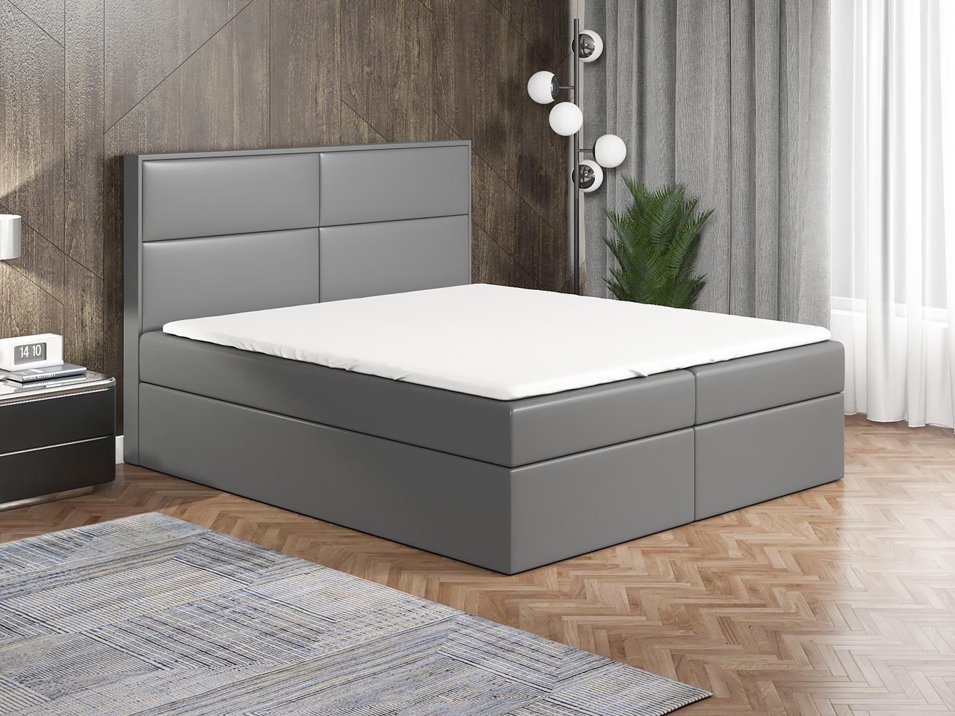 A&J MöbelLand GmbH Boxspringbett HOPP mit 2 Bettkästen, Bonell-Matratze und Topper. von A&J MöbelLand GmbH