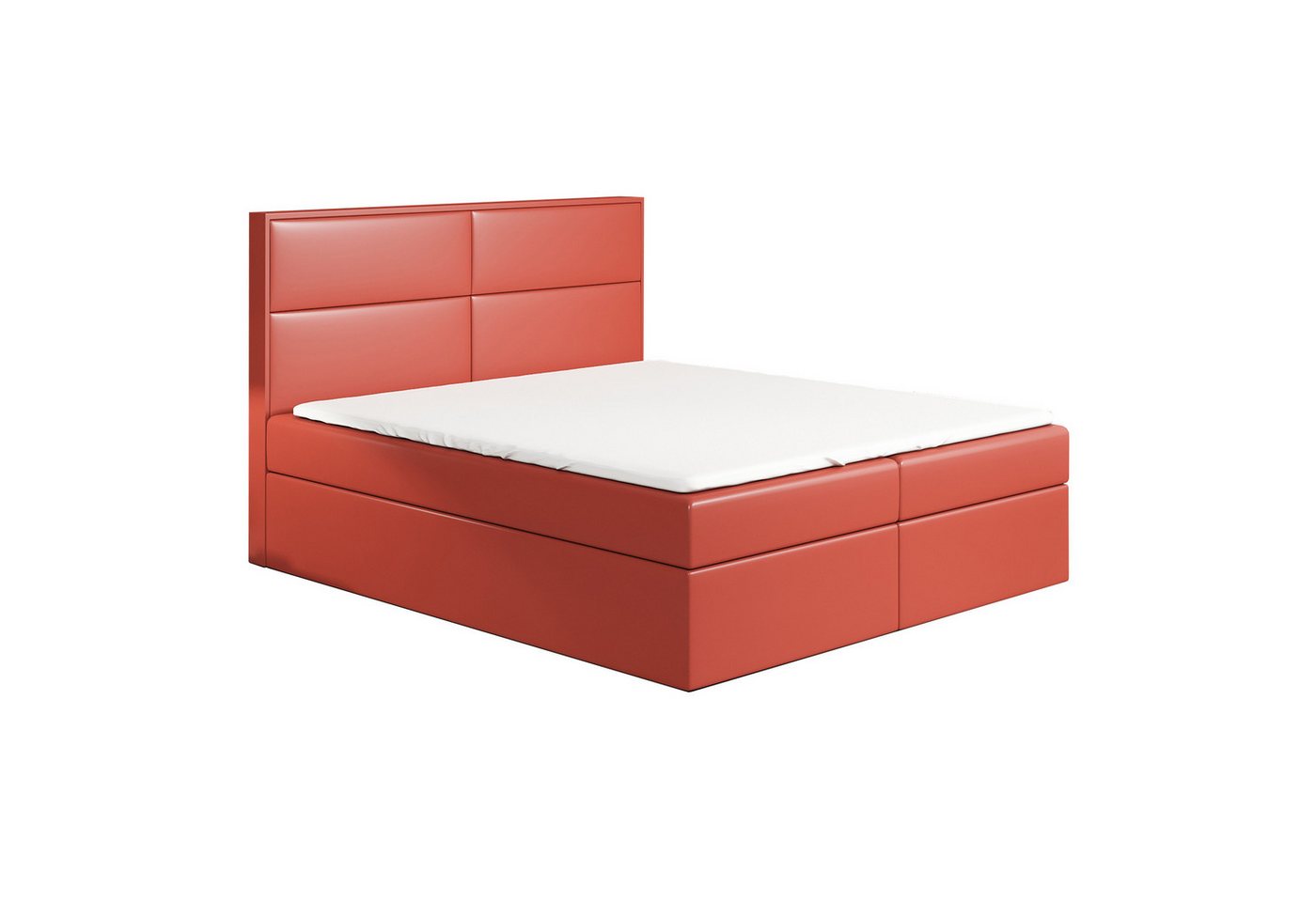 A&J MöbelLand GmbH Boxspringbett HOPP mit Bettkasten, Topper und gepolstertem Kopfteil. (Boxspringbett mit Bettkasten und gepolstertem Kopfteil. Inclusive Topper !, TOP ANGEBOT), Länge 208cm Höhe 106 cm von A&J MöbelLand GmbH
