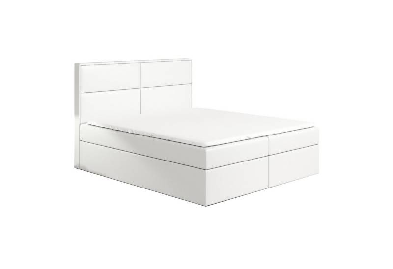A&J MöbelLand GmbH Boxspringbett HOPP mit Bettkasten, Topper und gepolstertem Kopfteil. (Boxspringbett mit Bettkasten und gepolstertem Kopfteil. Inclusive Topper !, TOP ANGEBOT), Länge 208cm Höhe 106 cm von A&J MöbelLand GmbH