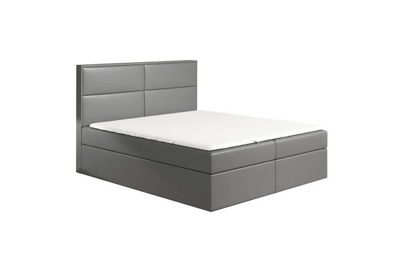 A&J MöbelLand GmbH Boxspringbett HOPP mit Bettkasten, Topper und gepolstertem Kopfteil. (Boxspringbett mit Bettkasten und gepolstertem Kopfteil. Inclusive Topper !, TOP ANGEBOT), Länge 208cm Höhe 106 cm von A&J MöbelLand GmbH