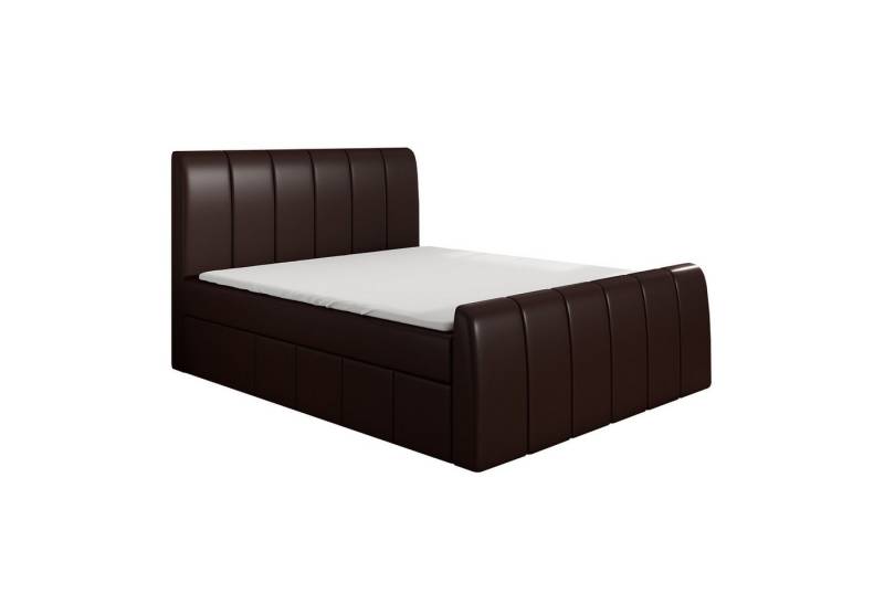 A&J MöbelLand GmbH Boxspringbett JON mit 2 Bettkästen, Bonell-Matratze und Topper. (Boxspringbett mit Bettkasten und gepolstertem Kopfteil. Inclusive Topper!, TOP ANGEBOT), Länge 216 cm Höhe 106 cm von A&J MöbelLand GmbH