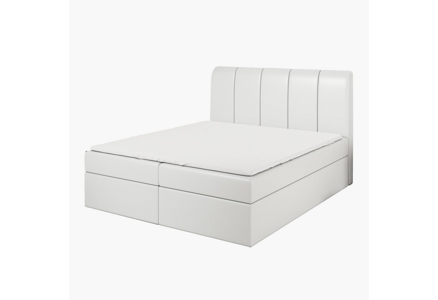 A&J MöbelLand GmbH Boxspringbett KALF mit Bettkasten, Topper und gepolstertem Kopfteil. (Boxspringbett mit Bettkasten und gepolstertem Kopfteil. Inclusive Topper !, TOP ANGEBOT), Länge 208 cm Höhe 106 cm von A&J MöbelLand GmbH