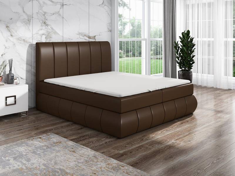 A&J MöbelLand GmbH Boxspringbett KAND mit 2 Bettkästen, Bonell-Matratze und Topper. (Boxspringbett mit Bettkasten und gepolstertem Kopfteil. Inclusive Topper !, TOP ANGEBOT), Länge 208 cm Höhe 106 cm A&J MöbelLand GmbH Boxspringbett KAND mit 2 Bettkästen, Bonell-Matratze und Topper. (Boxspringbett mit Bettkasten und gepolstertem Kopfteil. Inclusive Topper !, TOP ANGEBOT), Länge 208 cm Höhe 106 cm von A&J MöbelLand GmbH