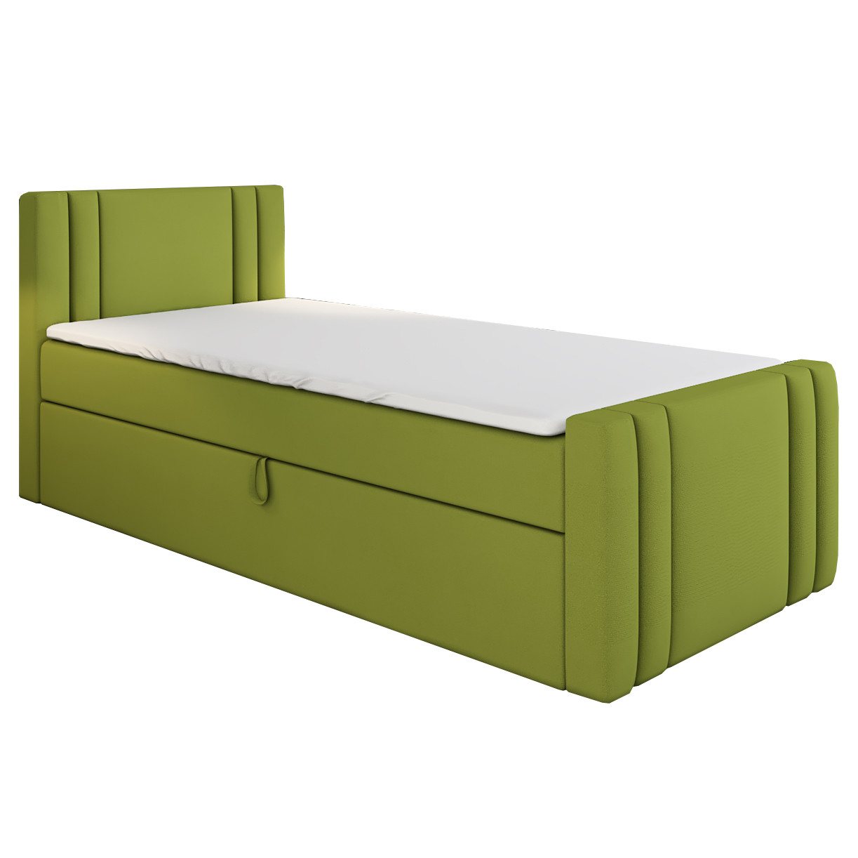 A&J MöbelLand GmbH Boxspringbett Einzelbett KLAUS mit Bettkasten, Topper und gepolstertem Kopfteil. (Boxspringbett mit Bettkasten und gepolstertem Kopfteil. Inclusive Topper!, TOP ANGEBOT), Länge 216 cm Höhe 106 cm A&J MöbelLand GmbH Boxspringbett Einzelbett KLAUS mit Bettkasten, Topper und gepolstertem Kopfteil. (Boxspringbett mit Bettkasten und gepolstertem Kopfteil. Inclusive Topper!, TOP ANGEBOT), Länge 216 cm Höhe 106 cm von A&J MöbelLand GmbH