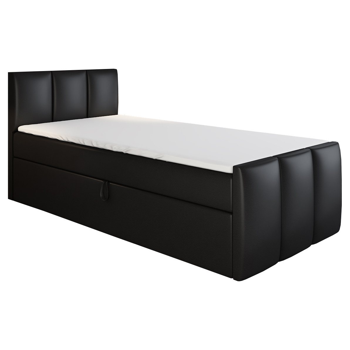A&J MöbelLand GmbH Boxspringbett Einzelbett MOREN mit Bettkasten, Topper und gepolstertem Kopfteil. (Boxspringbett mit Bettkasten und gepolstertem Kopfteil. Inclusive Topper !, TOP ANGEBOT), Länge 216 cm Höhe 106 cm A&J MöbelLand GmbH Boxspringbett Einzelbett MOREN mit Bettkasten, Topper und gepolstertem Kopfteil. (Boxspringbett mit Bettkasten und gepolstertem Kopfteil. Inclusive Topper !, TOP ANGEBOT), Länge 216 cm Höhe 106 cm von A&J MöbelLand GmbH