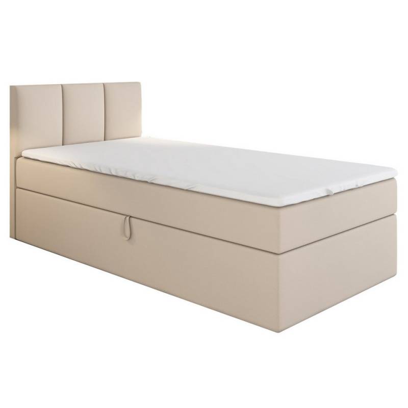 A&J MöbelLand GmbH Boxspringbett Einzelbett NASI mit Bettkasten, Topper und gepolstertem Kopfteil. (Boxspringbett mit Bettkasten und gepolstertem Kopfteil. Inclusive Topper !, TOP ANGEBOT), Länge 208 cm Höhe 106 cm A&J MöbelLand GmbH Boxspringbett Einzelbett NASI mit Bettkasten, Topper und gepolstertem Kopfteil. (Boxspringbett mit Bettkasten und gepolstertem Kopfteil. Inclusive Topper !, TOP ANGEBOT), Länge 208 cm Höhe 106 cm von A&J MöbelLand GmbH