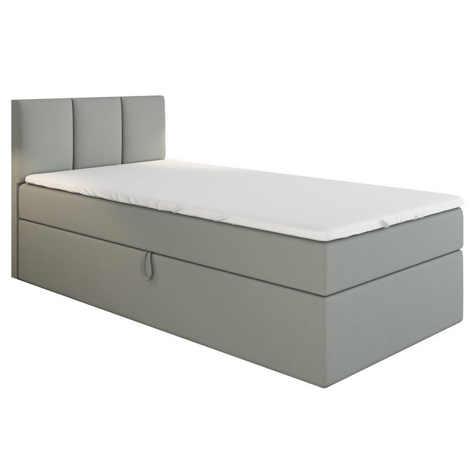 A&J MöbelLand GmbH Boxspringbett Einzelbett NASI mit Bettkasten, Topper und gepolstertem Kopfteil. (Boxspringbett mit Bettkasten und gepolstertem Kopfteil. Inclusive Topper !, TOP ANGEBOT), Länge 208 cm Höhe 106 cm A&J MöbelLand GmbH Boxspringbett Einzelbett NASI mit Bettkasten, Topper und gepolstertem Kopfteil. (Boxspringbett mit Bettkasten und gepolstertem Kopfteil. Inclusive Topper !, TOP ANGEBOT), Länge 208 cm Höhe 106 cm von A&J MöbelLand GmbH