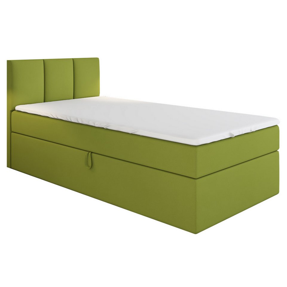 A&J MöbelLand GmbH Boxspringbett Einzelbett NASI mit Bettkasten, Topper und gepolstertem Kopfteil. (Boxspringbett mit Bettkasten und gepolstertem Kopfteil. Inclusive Topper !, TOP ANGEBOT), Länge 208 cm Höhe 106 cm A&J MöbelLand GmbH Boxspringbett Einzelbett NASI mit Bettkasten, Topper und gepolstertem Kopfteil. (Boxspringbett mit Bettkasten und gepolstertem Kopfteil. Inclusive Topper !, TOP ANGEBOT), Länge 208 cm Höhe 106 cm von A&J MöbelLand GmbH