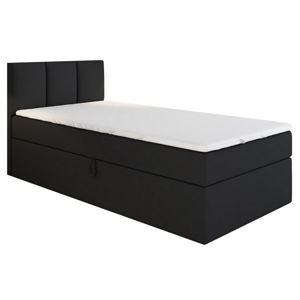 A&J MöbelLand GmbH Boxspringbett Einzelbett NASI mit Bettkasten, Topper und gepolstertem Kopfteil. (Boxspringbett mit Bettkasten und gepolstertem Kopfteil. Inclusive Topper !, TOP ANGEBOT), Länge 208 cm Höhe 106 cm A&J MöbelLand GmbH Boxspringbett Einzelbett NASI mit Bettkasten, Topper und gepolstertem Kopfteil. (Boxspringbett mit Bettkasten und gepolstertem Kopfteil. Inclusive Topper !, TOP ANGEBOT), Länge 208 cm Höhe 106 cm von A&J MöbelLand GmbH