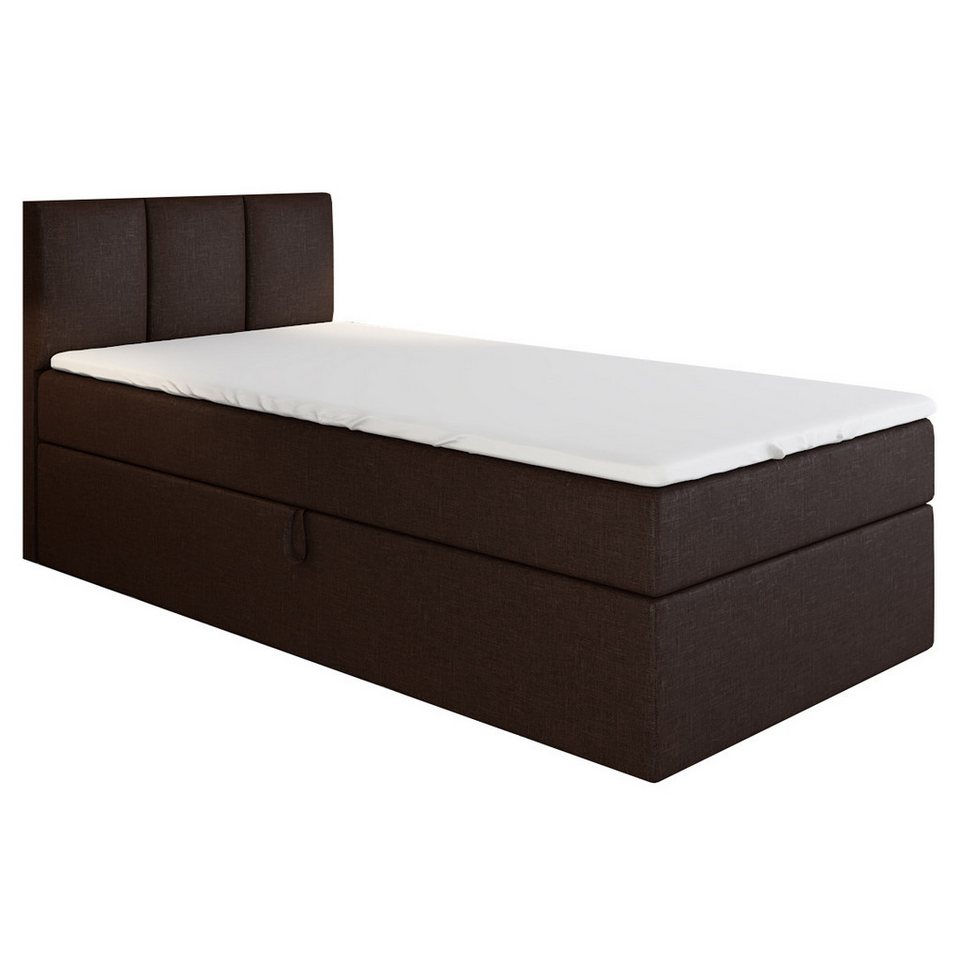 A&J MöbelLand GmbH Boxspringbett Einzelbett NASI mit Bettkasten, Topper und gepolstertem Kopfteil. (Boxspringbett mit Bettkasten und gepolstertem Kopfteil. Inclusive Topper !, TOP ANGEBOT), Länge 208 cm Höhe 106 cm A&J MöbelLand GmbH Boxspringbett Einzelbett NASI mit Bettkasten, Topper und gepolstertem Kopfteil. (Boxspringbett mit Bettkasten und gepolstertem Kopfteil. Inclusive Topper !, TOP ANGEBOT), Länge 208 cm Höhe 106 cm von A&J MöbelLand GmbH