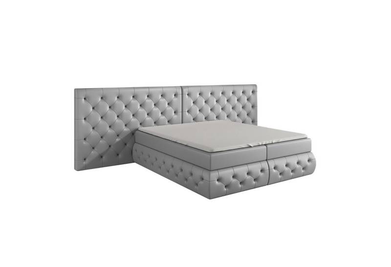 A&J MöbelLand GmbH Boxspringbett OSK mit Bettkasten, Topper und gepolstertem Kopfteil. (Boxspringbett mit Bettkasten und gepolstertem Kopfteil. Inclusiv Topper!, TOP ANGEBOT), Länge 208cm Höhe 106 cm von A&J MöbelLand GmbH