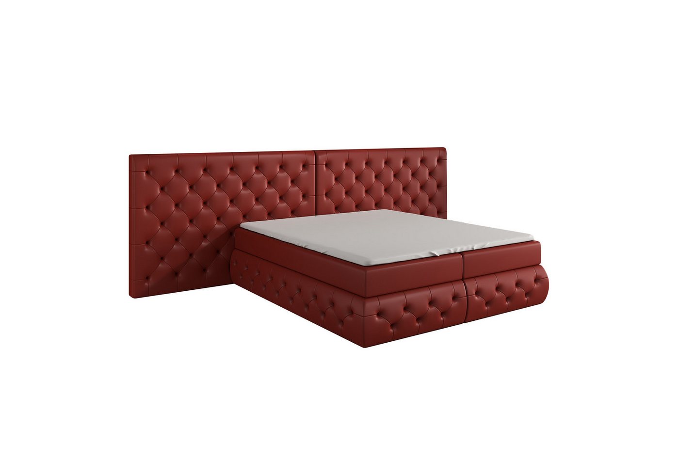 A&J MöbelLand GmbH Boxspringbett OSK mit Bettkasten, Topper und gepolstertem Kopfteil. (Boxspringbett mit Bettkasten und gepolstertem Kopfteil. Inclusiv Topper!, TOP ANGEBOT), Länge 208cm Höhe 106 cm von A&J MöbelLand GmbH
