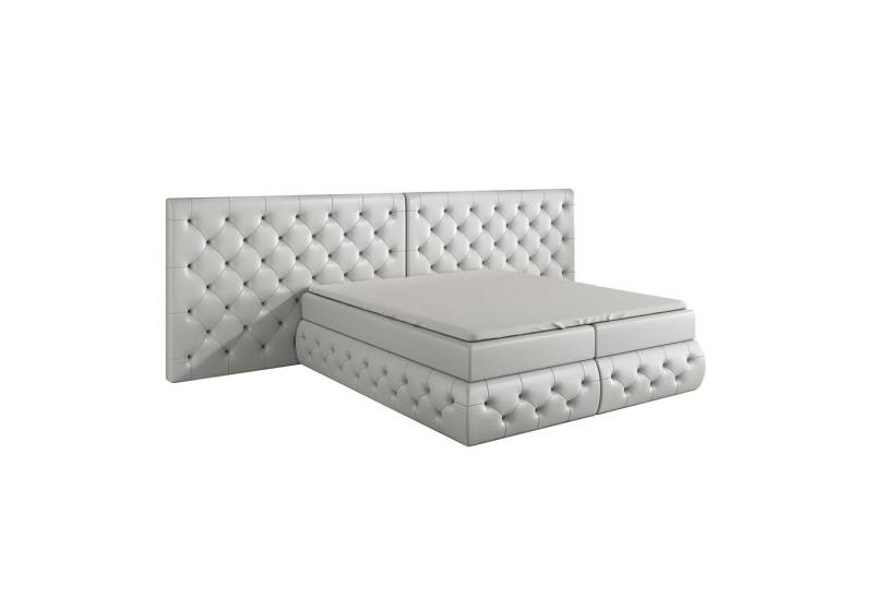 A&J MöbelLand GmbH Boxspringbett OSK mit Bettkasten, Topper und gepolstertem Kopfteil. (Boxspringbett mit Bettkasten und gepolstertem Kopfteil. Inclusiv Topper!, TOP ANGEBOT), Länge 208cm Höhe 106 cm von A&J MöbelLand GmbH