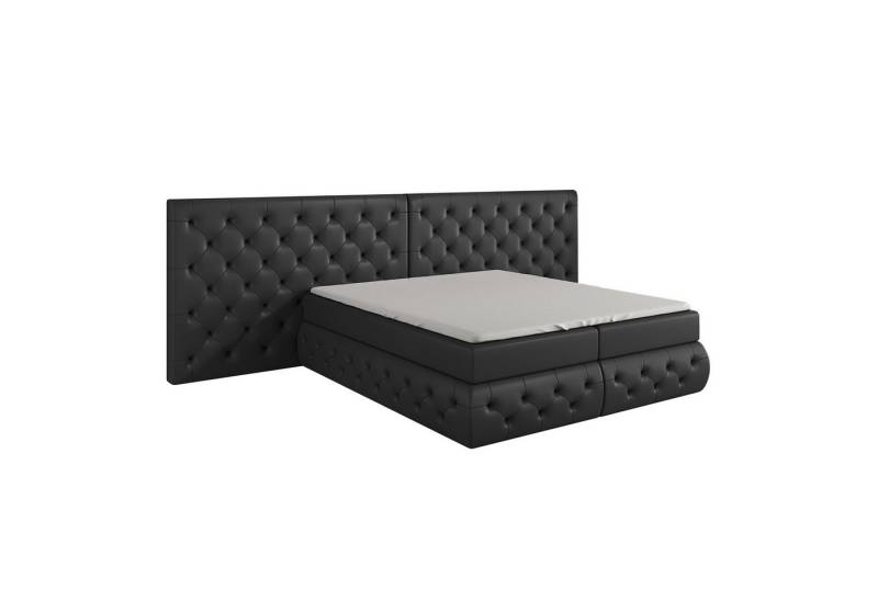 A&J MöbelLand GmbH Boxspringbett OSK mit Bettkasten, Topper und gepolstertem Kopfteil. (Boxspringbett mit Bettkasten und gepolstertem Kopfteil. Inclusiv Topper!, TOP ANGEBOT), Länge 208cm Höhe 106 cm von A&J MöbelLand GmbH