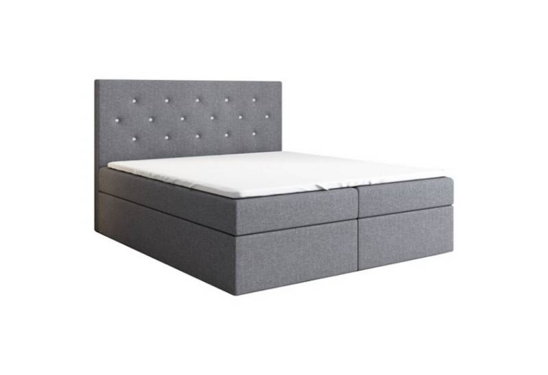 A&J MöbelLand GmbH Boxspringbett REGIN mit Bettkasten, Topper und gepolstertem Kopfteil. (Boxspringbett mit Bettkasten und gepolstertem Kopfteil. Inclusive Topper!, TOP ANGEBOT), Länge 208cm Höhe 106 cm A&J MöbelLand GmbH Boxspringbett REGIN mit Bettkasten, Topper und gepolstertem Kopfteil. (Boxspringbett mit Bettkasten und gepolstertem Kopfteil. Inclusive Topper!, TOP ANGEBOT), Länge 208cm Höhe 106 cm von A&J MöbelLand GmbH