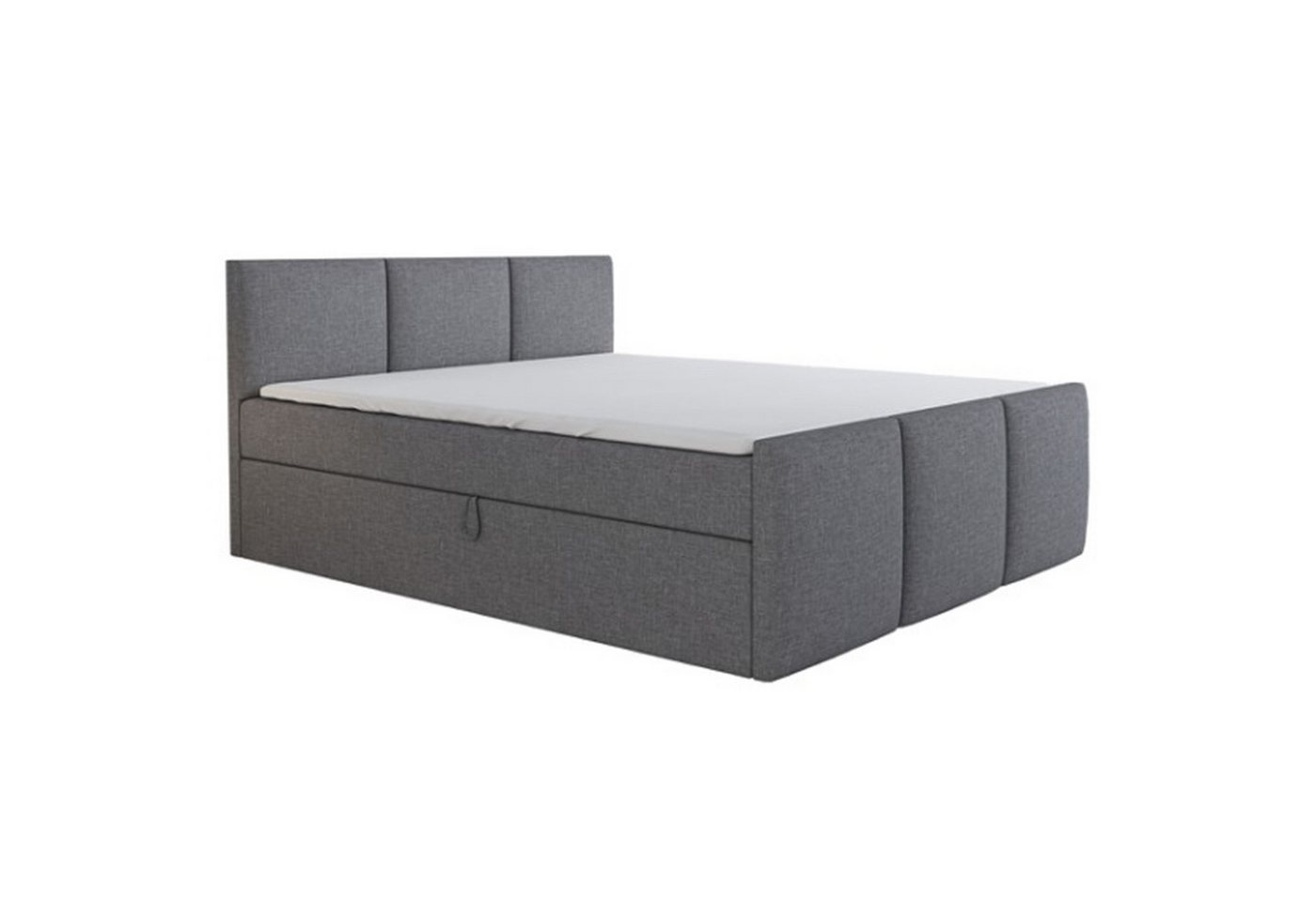 A&J MöbelLand GmbH Boxspringbett RON mit 2 Bettkästen und Topper. (Boxspringbett mit Bettkasten und gepolstertem Kopfteil. Inclusive Topper !, TOP ANGEBOT), Länge 216 cm Höhe 106 cm von A&J MöbelLand GmbH