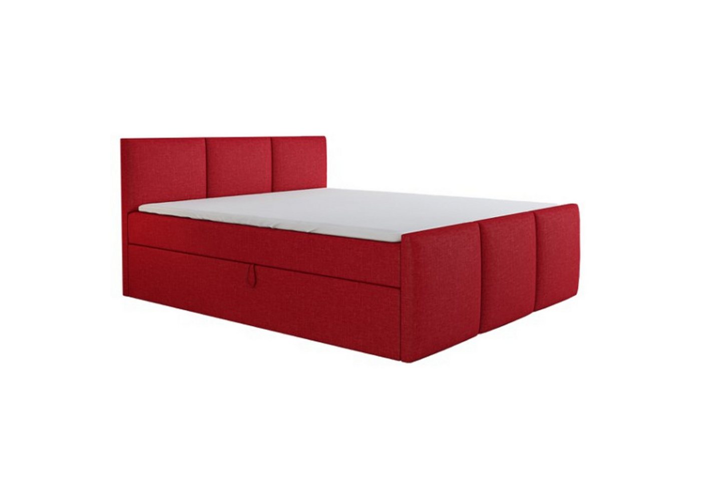A&J MöbelLand GmbH Boxspringbett RON mit 2 Bettkästen und Topper. (Boxspringbett mit Bettkasten und gepolstertem Kopfteil. Inclusive Topper !, TOP ANGEBOT), Länge 216 cm Höhe 106 cm von A&J MöbelLand GmbH