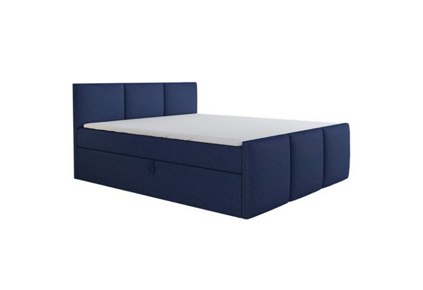 A&J MöbelLand GmbH Boxspringbett RON mit 2 Bettkästen und Topper. (Boxspringbett mit Bettkasten und gepolstertem Kopfteil. Inclusive Topper !, TOP ANGEBOT), Länge 216 cm Höhe 106 cm von A&J MöbelLand GmbH