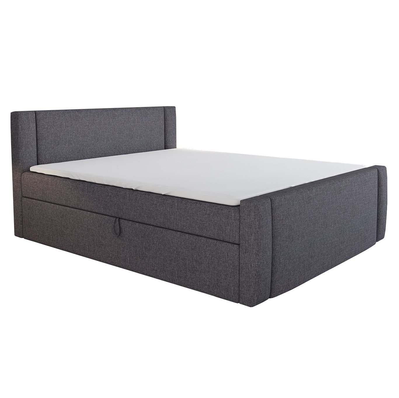 A&J MöbelLand GmbH Boxspringbett SKULI mit Bettkasten, Topper und gepolstertem Kopfteil. (Boxspringbett mit Bettkasten und gepolstertem Kopfteil. Inclusive Topper !, TOP ANGEBOT), Länge 216 cm Höhe 106 cm von A&J MöbelLand GmbH