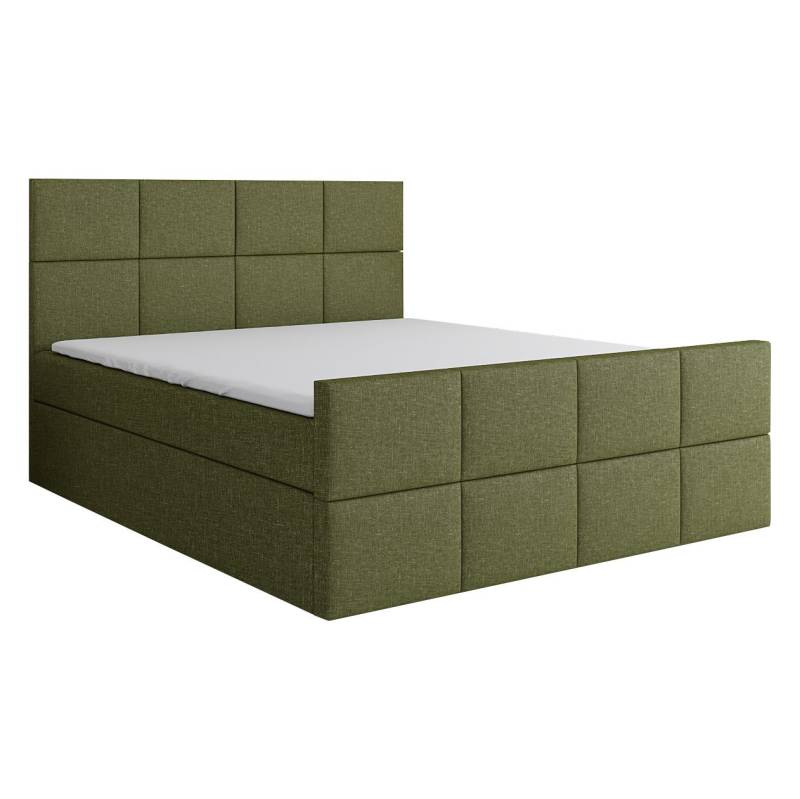 A&J MöbelLand GmbH Boxspringbett TOKI mit 2 Bettkästen, Bonell-Matratze und Topper. (Boxspringbett mit Bettkasten und gepolstertem Kopfteil. Inclusive Topper !, TOP ANGEBOT), Länge 216 cm Höhe 106 cm von A&J MöbelLand GmbH