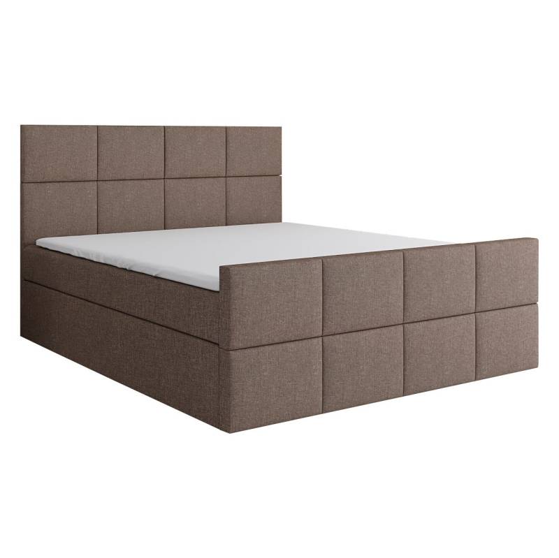 A&J MöbelLand GmbH Boxspringbett TOKI mit 2 Bettkästen, Bonell-Matratze und Topper. (Boxspringbett mit Bettkasten und gepolstertem Kopfteil. Inclusive Topper !, TOP ANGEBOT), Länge 216 cm Höhe 106 cm von A&J MöbelLand GmbH