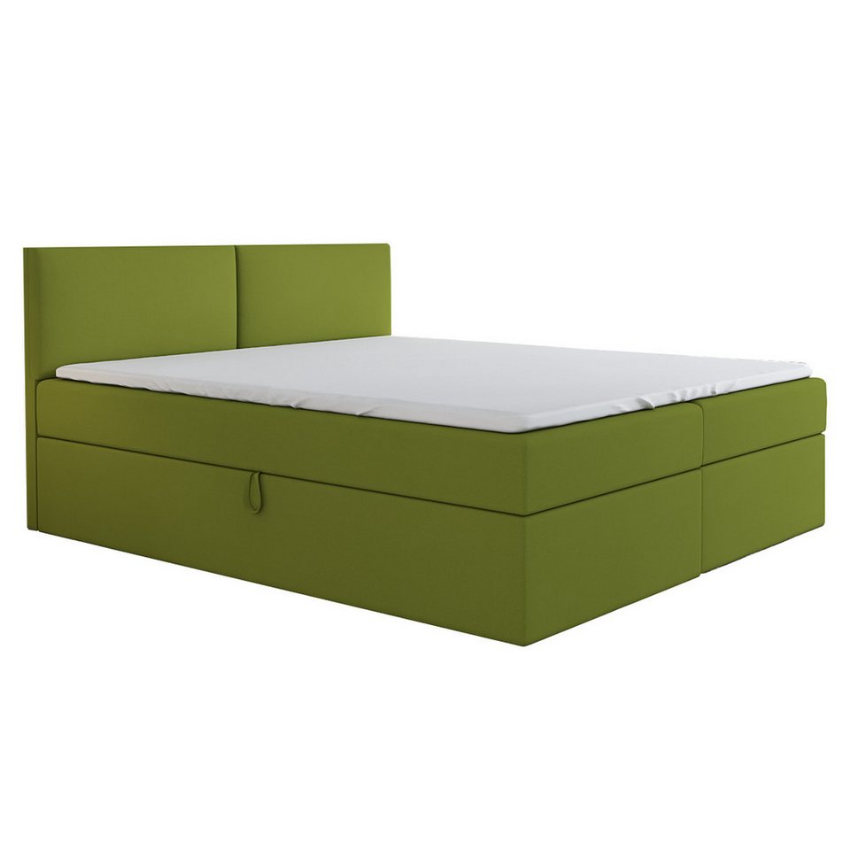 A&J MöbelLand GmbH Boxspringbett UNN mit Bettkasten, Topper und gepolstertem Kopfteil. (Boxspringbett mit Bettkasten und gepolstertem Kopfteil. Inclusiv Topper !, TOP ANGEBOT), Länge 208 Höhe 106 cm von A&J MöbelLand GmbH