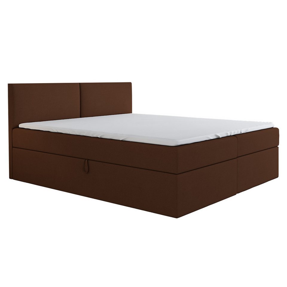 A&J MöbelLand GmbH Boxspringbett UNN mit Bettkasten, Topper und gepolstertem Kopfteil. (Boxspringbett mit Bettkasten und gepolstertem Kopfteil. Inclusiv Topper !, TOP ANGEBOT), Länge 208 Höhe 106 cm von A&J MöbelLand GmbH