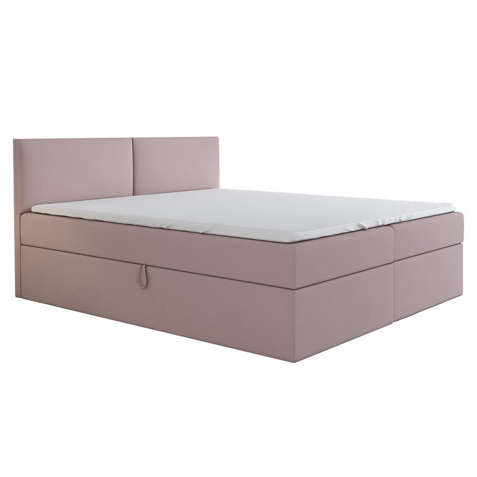 A&J MöbelLand GmbH Boxspringbett UNN mit Bettkasten, Topper und gepolstertem Kopfteil. (Boxspringbett mit Bettkasten und gepolstertem Kopfteil. Inclusiv Topper !, TOP ANGEBOT), Länge 208 Höhe 106 cm von A&J MöbelLand GmbH