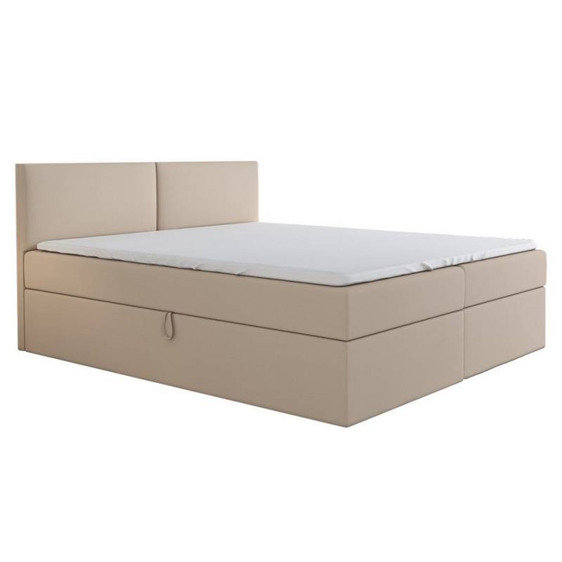 A&J MöbelLand GmbH Boxspringbett UNN mit Bettkasten, Topper und gepolstertem Kopfteil. (Boxspringbett mit Bettkasten und gepolstertem Kopfteil. Inclusiv Topper !, TOP ANGEBOT), Länge 208 Höhe 106 cm von A&J MöbelLand GmbH