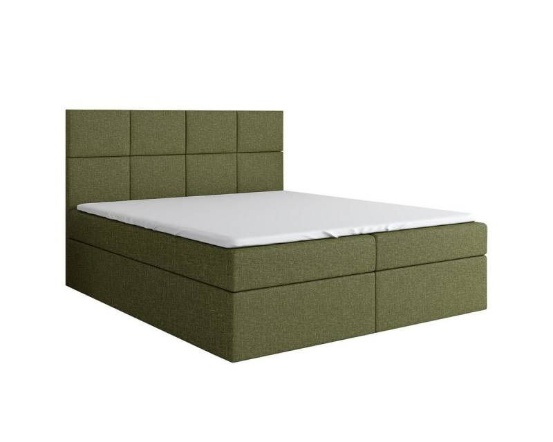 A&J MöbelLand GmbH Boxspringbett VAR mit 2 Bettkästen, Bonell-Matratze und Topper.  (Boxspringbett mit Bettkasten und gepolstertem Kopfteil. Inclusiv Topper !, TOP ANGEBOT), Länge 208cm Höhe 106 cm von A&J MöbelLand GmbH