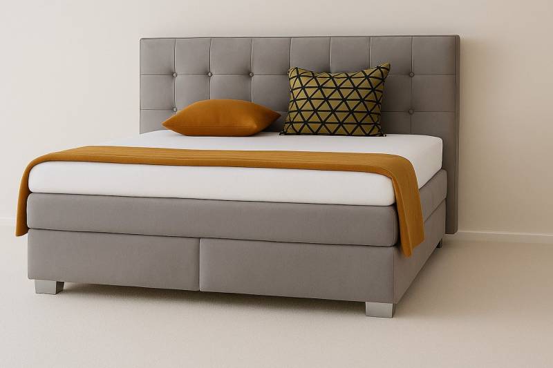 A&J MöbelLand GmbH Boxspringbett VERONA mit zwei 7-Zonen-Taschenfederkernmatratzen von A&J MöbelLand GmbH