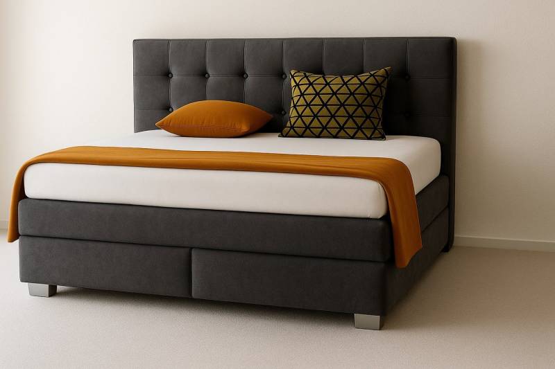 A&J MöbelLand GmbH Boxspringbett VERONA mit zwei 7-Zonen-Taschenfederkernmatratzen von A&J MöbelLand GmbH