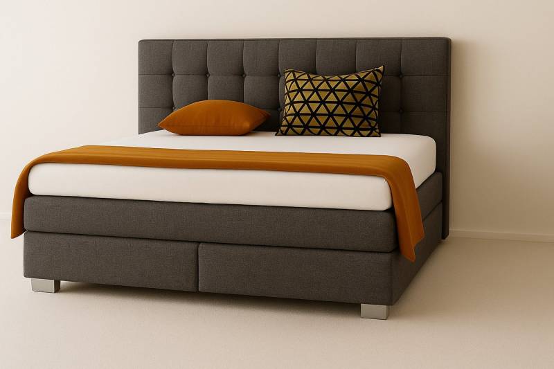 A&J MöbelLand GmbH Boxspringbett VERONA mit zwei 7-Zonen-Taschenfederkernmatratzen von A&J MöbelLand GmbH