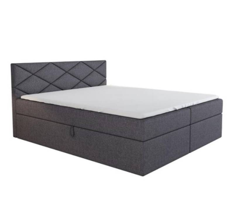 A&J MöbelLand GmbH Boxspringbett XAVI mit 2 Bettkästen und Topper. (Boxspringbett mit Bettkasten und gepolstertem Kopfteil. Inclusive Topper – nur jetzt erhältlich!, TOP ANGEBOT), Länge 208 cm Höhe 106 cm von A&J MöbelLand GmbH
