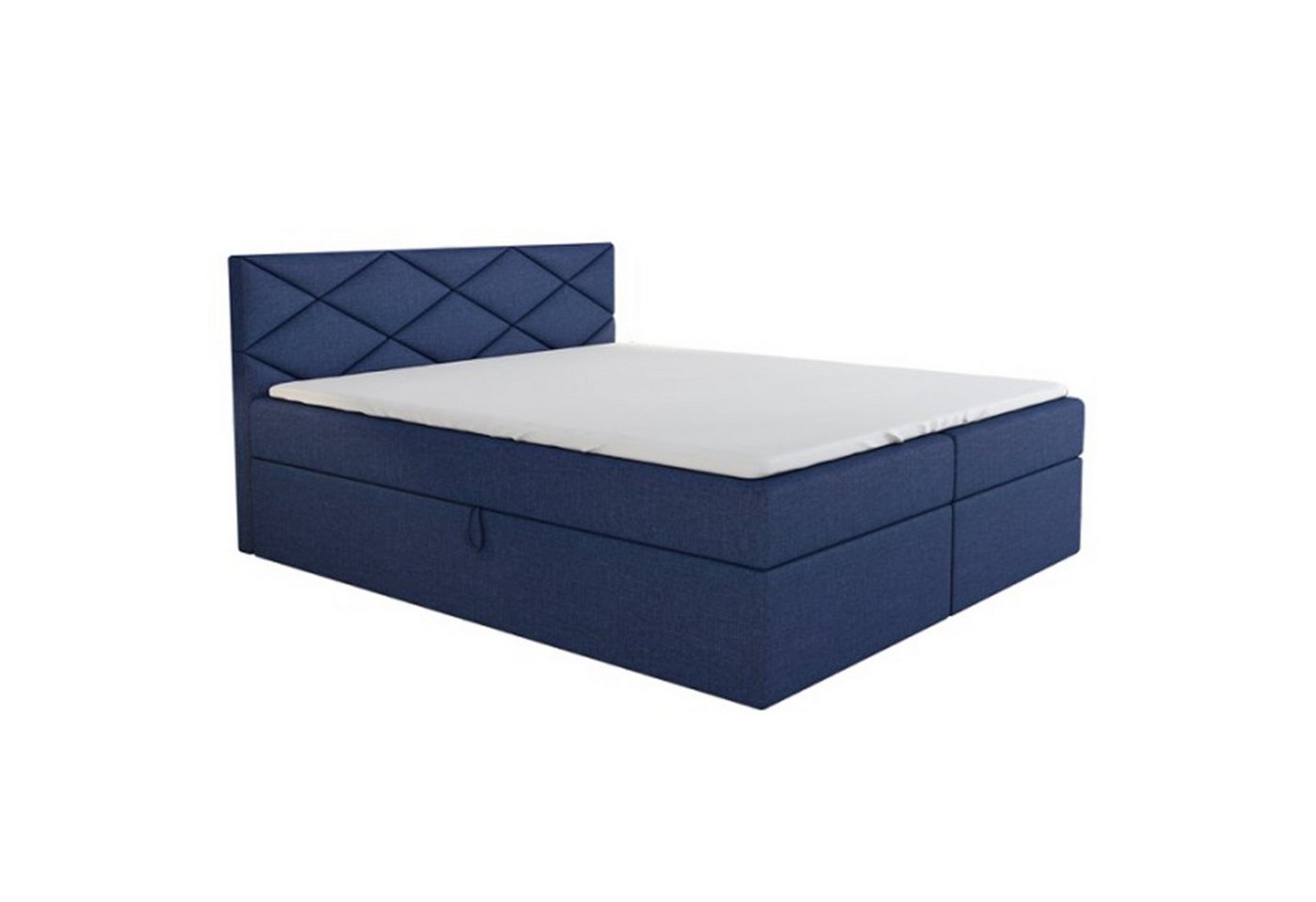 A&J MöbelLand GmbH Boxspringbett XAVI mit 2 Bettkästen und Topper. (Boxspringbett mit Bettkasten und gepolstertem Kopfteil. Inclusive Topper – nur jetzt erhältlich!, TOP ANGEBOT), Länge 208 cm Höhe 106 cm von A&J MöbelLand GmbH
