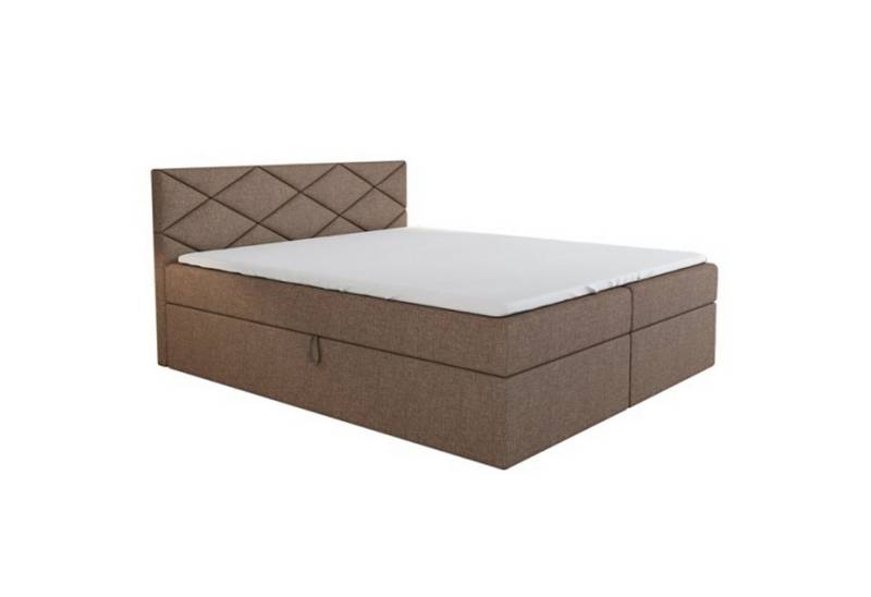 A&J MöbelLand GmbH Boxspringbett XAVI mit 2 Bettkästen und Topper. (Boxspringbett mit Bettkasten und gepolstertem Kopfteil. Inclusive Topper – nur jetzt erhältlich!, TOP ANGEBOT), Länge 208 cm Höhe 106 cm von A&J MöbelLand GmbH
