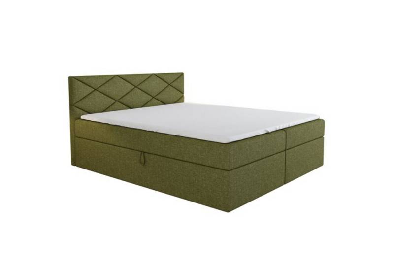 A&J MöbelLand GmbH Boxspringbett XAVI mit 2 Bettkästen und Topper. (Boxspringbett mit Bettkasten und gepolstertem Kopfteil. Inclusive Topper – nur jetzt erhältlich!, TOP ANGEBOT), Länge 208 cm Höhe 106 cm von A&J MöbelLand GmbH