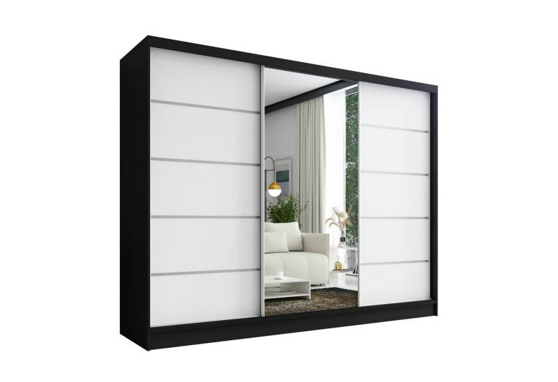 A&J MöbelLand GmbH Schiebetürenschrank AURELIA 1 mit 3 Schubladen und Spiegel (TOP ANGEBOT! Geräumiger Schrank mit einer Breite von 200 cm und Spiegel, ideal zur Aufbewahrung von Kleidung und Accessoires. 3 Schubladen und viel Stauraum. TOP PRODUKT! Wählen Sie das ideale Modell für Ihr Schlafzimmer!, Inclusive 3 Schubladen) Breite: 200 cm, Höhe: 215 cm, Tiefe: 59,5 cm A&J MöbelLand GmbH Schiebetürenschrank AURELIA 1 mit 3 Schubladen und Spiegel (TOP ANGEBOT! Geräumiger Schrank mit einer Breite von 200 cm und Spiegel, ideal zur Aufbewahrung von Kleidung und Accessoires. 3 Schubladen und viel Stauraum. TOP PRODUKT! Wählen Sie das ideale Modell für Ihr Schlafzimmer!, Inclusive 3 Schubladen) Breite: 200 cm, Höhe: 215 cm, Tiefe: 59,5 cm von A&J MöbelLand GmbH