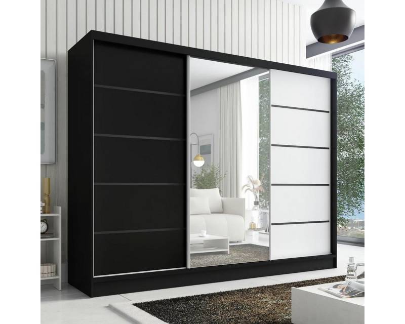 A&J MöbelLand GmbH Schiebetürenschrank AURELIA 2 mit 3 Schubladen und Spiegel (TOP ANGEBOT! Geräumiger Schrank mit einer Breite von 200 cm und Spiegel, ideal zur Aufbewahrung von Kleidung und Accessoires. 3 Schubladen und viel Stauraum. TOP PRODUKT! Wählen Sie das ideale Modell für Ihr Schlafzimmer!, Inclusive 3 Schubladen) A&J MöbelLand GmbH Schiebetürenschrank AURELIA 2 mit 3 Schubladen und Spiegel (TOP ANGEBOT! Geräumiger Schrank mit einer Breite von 200 cm und Spiegel, ideal zur Aufbewahrung von Kleidung und Accessoires. 3 Schubladen und viel Stauraum. TOP PRODUKT! Wählen Sie das ideale Modell für Ihr Schlafzimmer!, Inclusive 3 Schubladen) von A&J MöbelLand GmbH