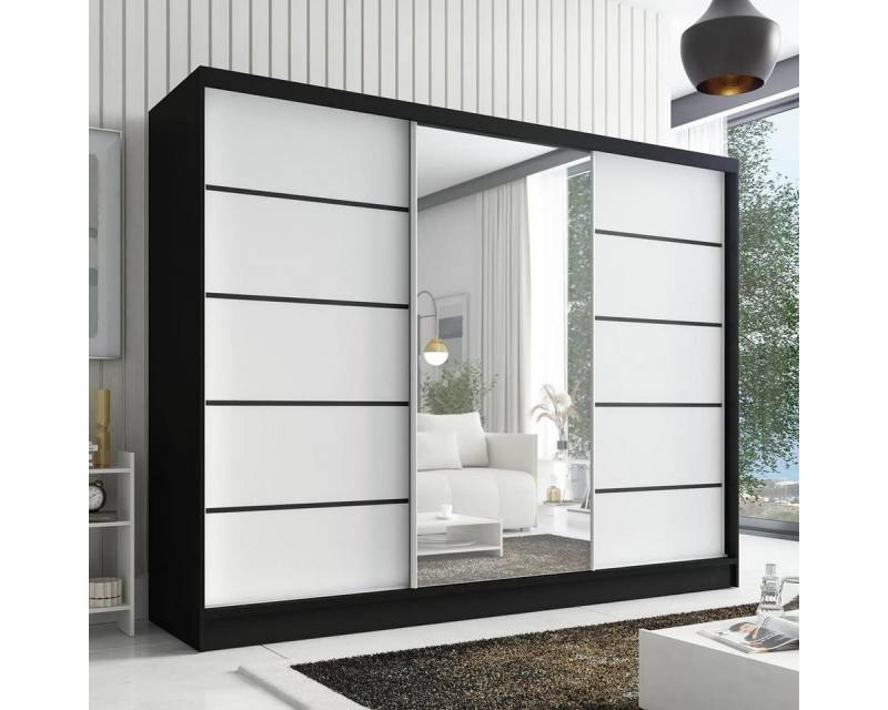 A&J MöbelLand GmbH Schiebetürenschrank AURELIA 2 mit 3 Schubladen und Spiegel (TOP ANGEBOT! Geräumiger Schrank mit einer Breite von 200 cm und Spiegel, ideal zur Aufbewahrung von Kleidung und Accessoires. 3 Schubladen und viel Stauraum. TOP PRODUKT! Wählen Sie das ideale Modell für Ihr Schlafzimmer!, Inclusive 3 Schubladen) A&J MöbelLand GmbH Schiebetürenschrank AURELIA 2 mit 3 Schubladen und Spiegel (TOP ANGEBOT! Geräumiger Schrank mit einer Breite von 200 cm und Spiegel, ideal zur Aufbewahrung von Kleidung und Accessoires. 3 Schubladen und viel Stauraum. TOP PRODUKT! Wählen Sie das ideale Modell für Ihr Schlafzimmer!, Inclusive 3 Schubladen) von A&J MöbelLand GmbH