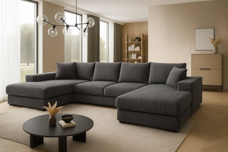 A&J MöbelLand GmbH Ecksofa VIENA 328x182 cm mit Schlaffunktion, Bonellfederkern und Bettkasten, TOP ANGEBOT! von A&J MöbelLand GmbH
